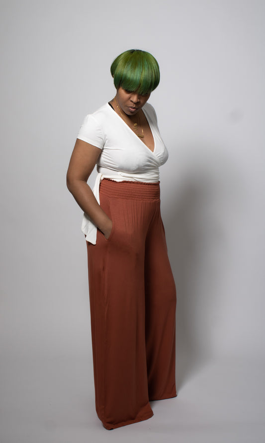 Faux Wrap Crop Top Short Sleeve